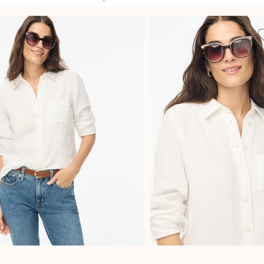 J. Crew Factory White Button Down Shirt